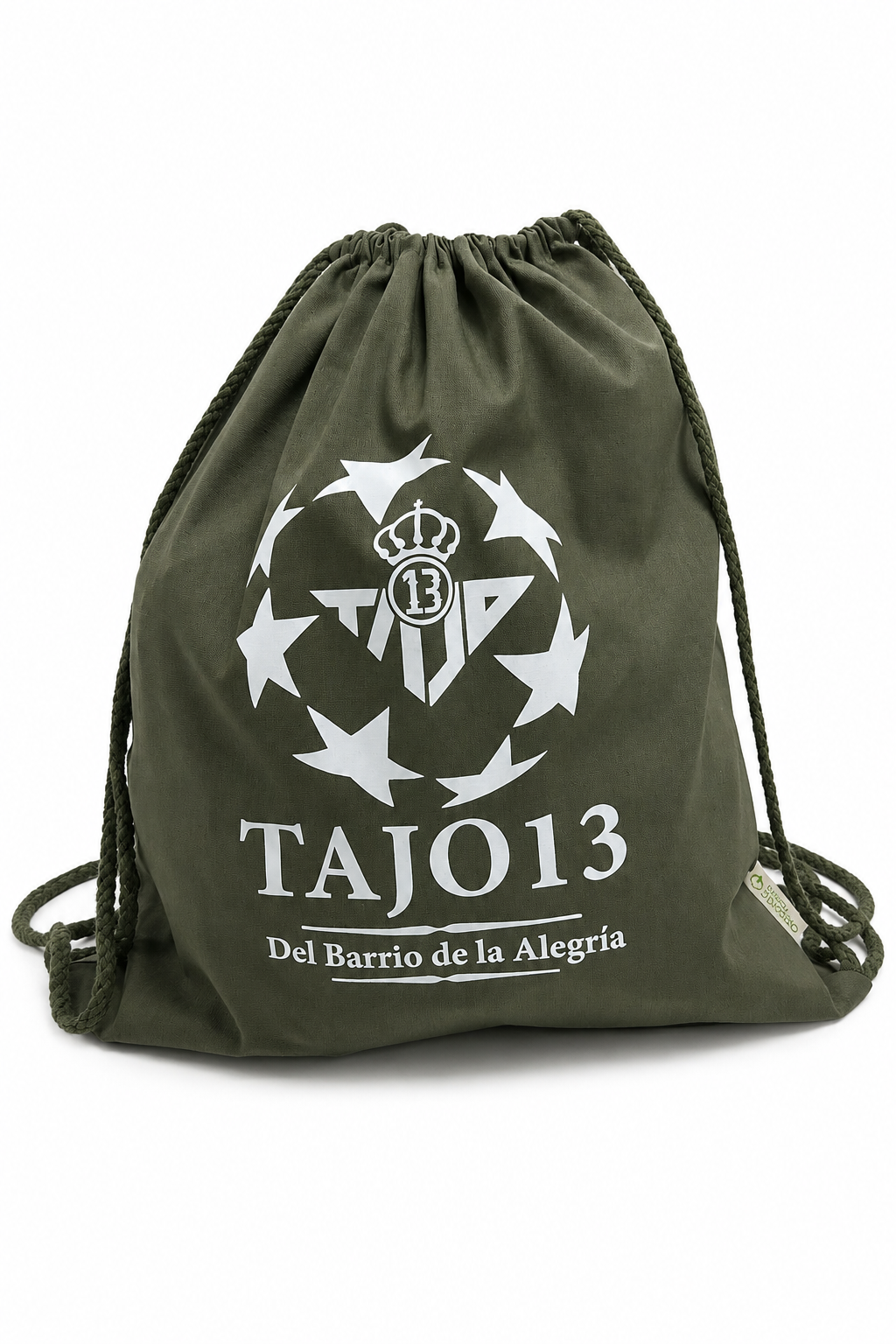 Mochila de cuerdas de algodón orgánico 120 g/m²